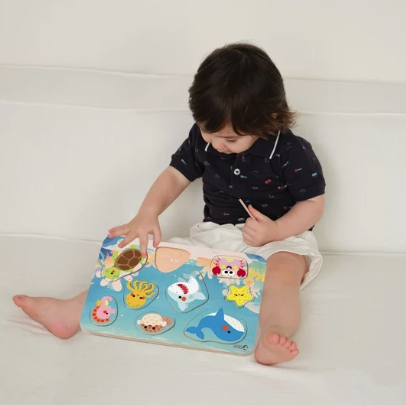 Classic World Ocean Puzzle Wooden FSC Jigsaw Puzzle for Kids