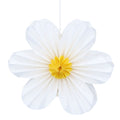 White Six Petal Paper Flower Dec, Lge