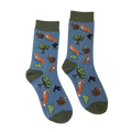 Blue Woodland Animal Bamboo Sock
