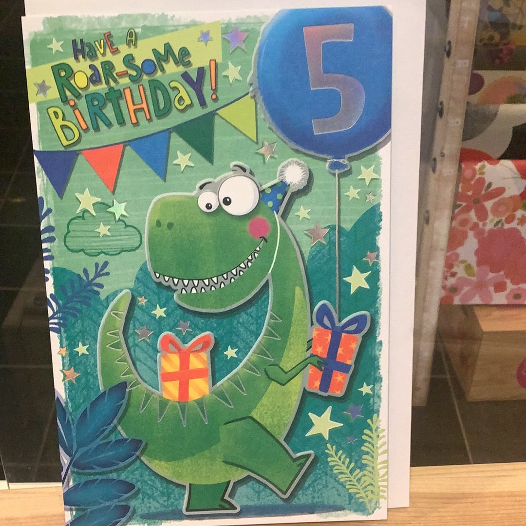 Age 5 5th Birthday DInosaur