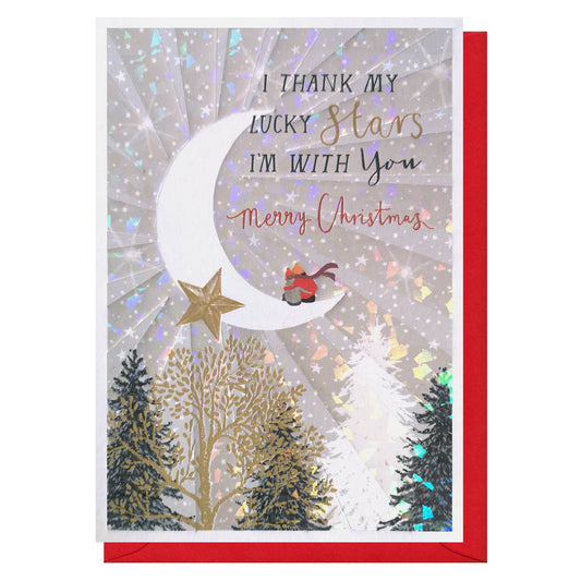 Lucky Stars Christmas Card | Holiday Card | Seasonal Cards: Cards packed in eco-friendly translucent belly band