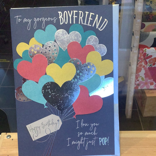 Boyfriend Birthday Coloured HEarts