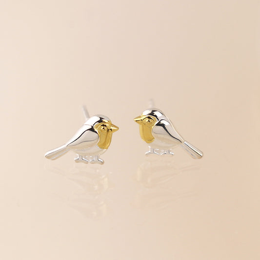 Sterling Silver Robin Earrings