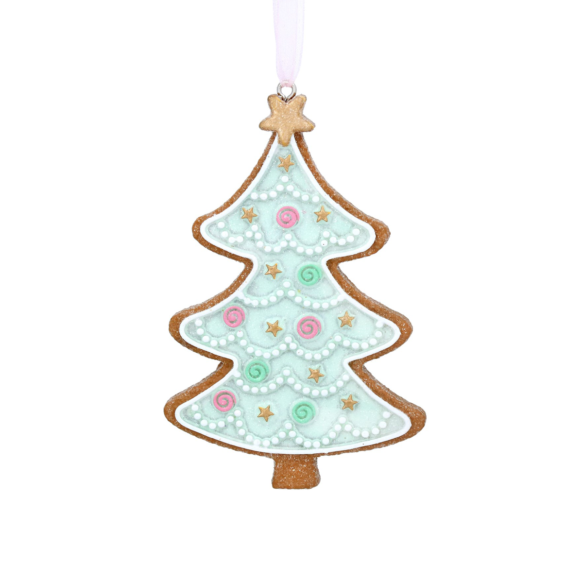 Wood Dec 9cm - Pink or Mint tree dec, 2as