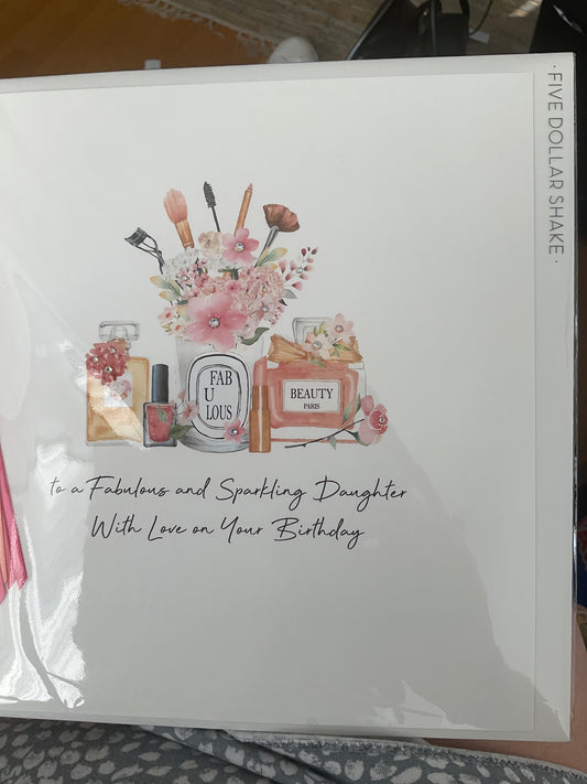 RIBBON AND ROSES LARGE - fabulous sparkling daughter Birthday