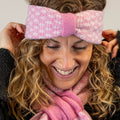 Recycled Blend Pink and White Scandi Flower Headband