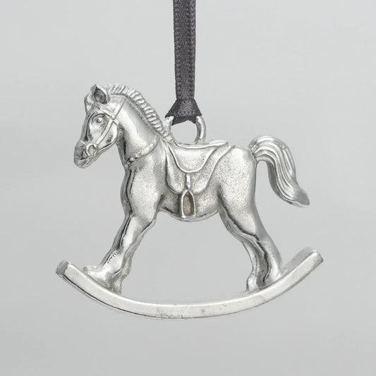 Pewter Rocking Horse Decoration