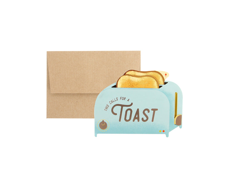 Toaster 3D Layer Mini Greeting Card