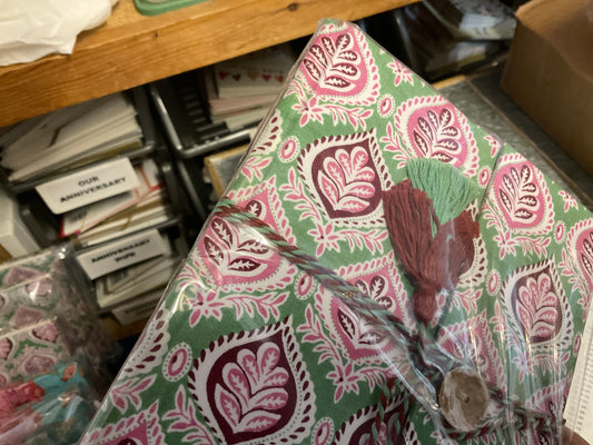 Green Paisley  Botanical Notebook