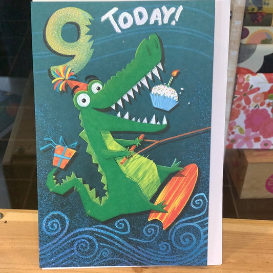 Age 9 9th Birthday Crocodile