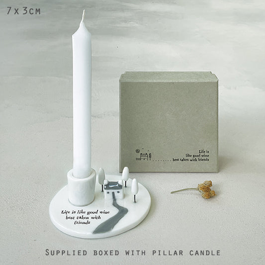 Candle holder - Life is Like Wine