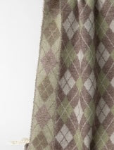 Thick Woolly Argyle Check Scarf