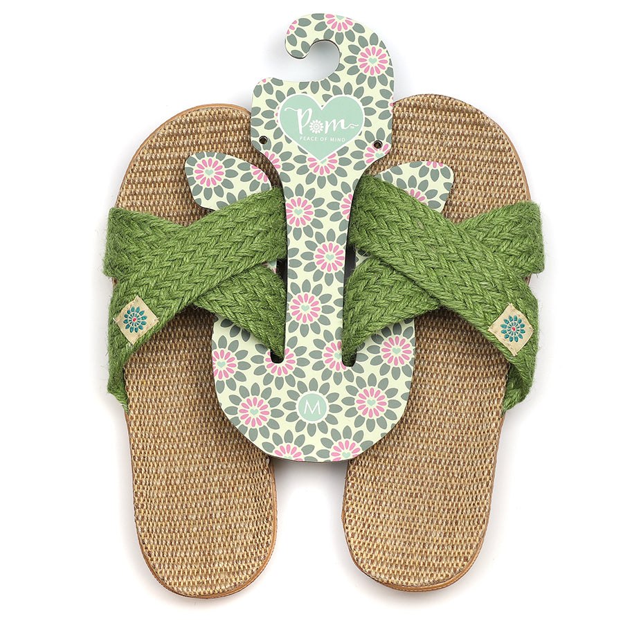 Jade Crossover Woven Summer Sliders