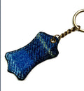 Leather and Wool Keyring