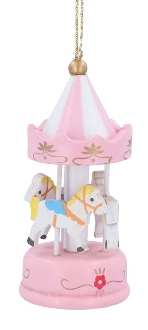 Wood Dec - Coloured Carousel