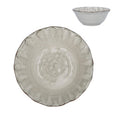 Taupe Stoneware Pinched Decorative Bowl Small