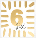 Age 6 Six Today Gold Border