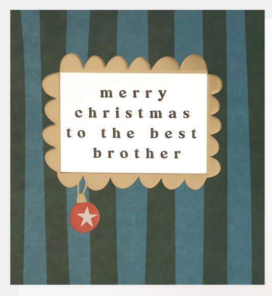 Christmas Best Brother Stripe