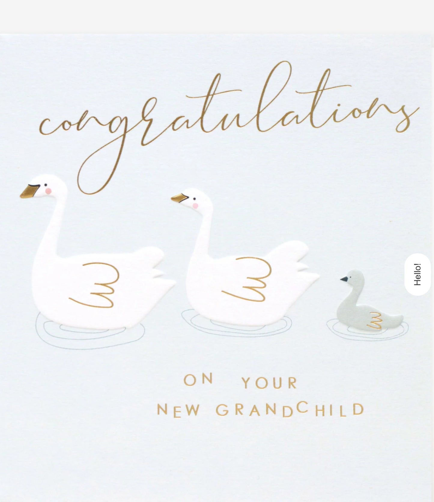 Congratulations New Grandchild Swans