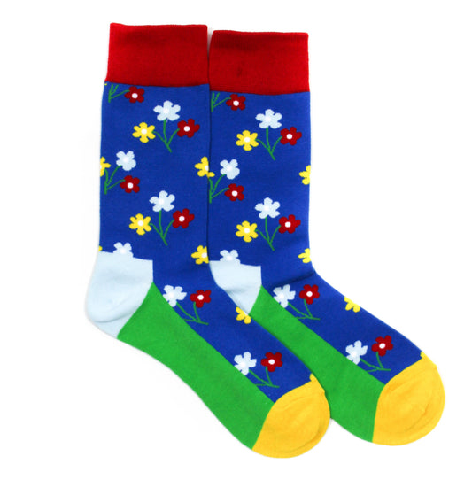 Blue Daisy Socks