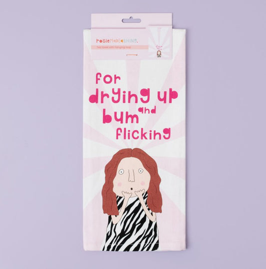 BUM FLICKING TEA TOWEL