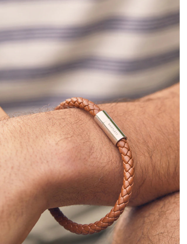 Caramel Brown Leather Cord Bracelet