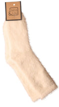 Cream Fluffy Socks