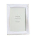 Antique White Groove  Picture Frame, 4 x 6