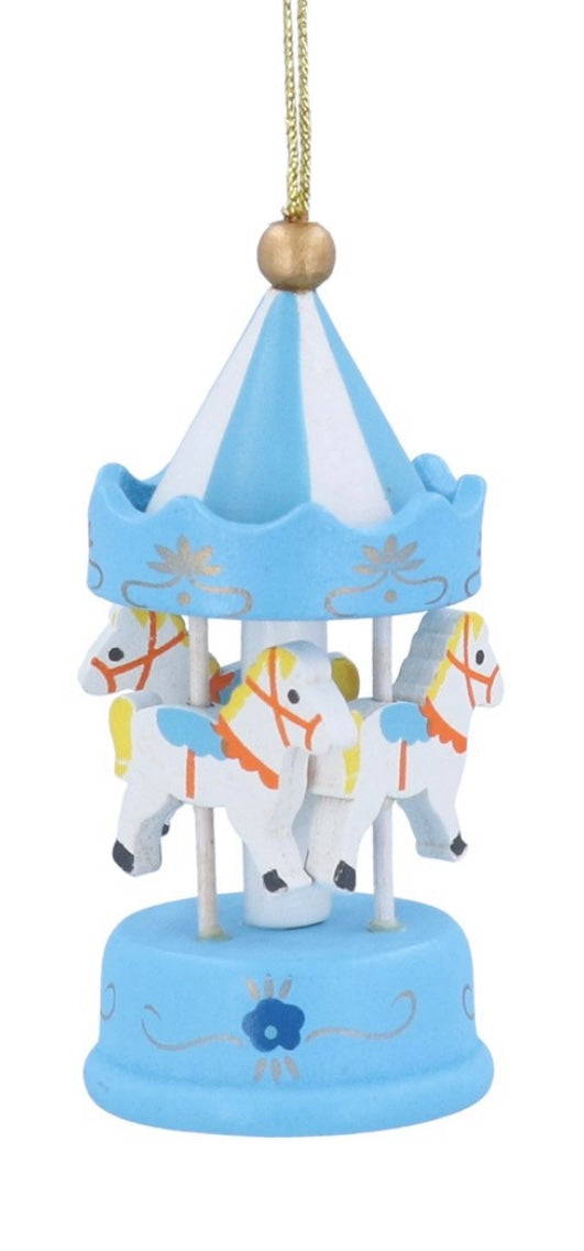 Wood Dec - Coloured Carousel