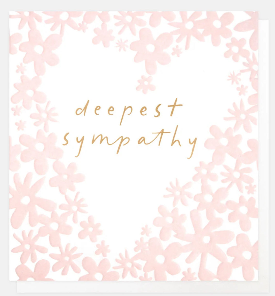 Deepest Sympathy Pink Floral Heart