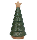 Ceramic ornament 17cm green tree