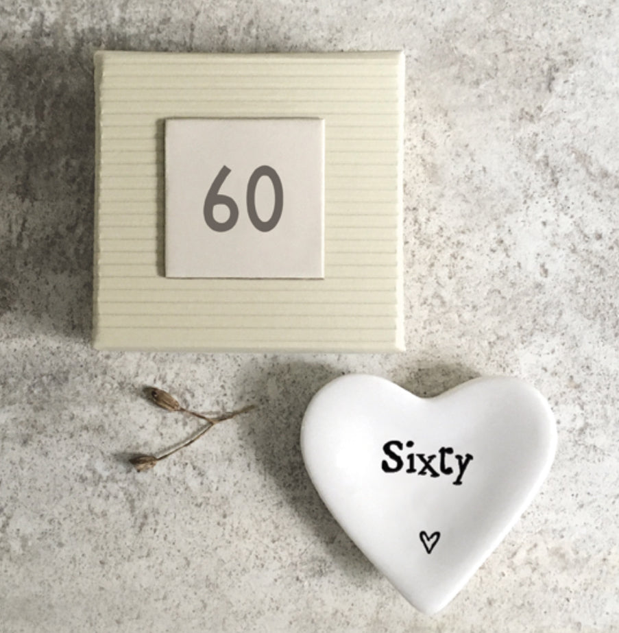 Age 60 - Heart dish-sixty