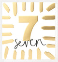 Age 7 Seven Today Gold Border