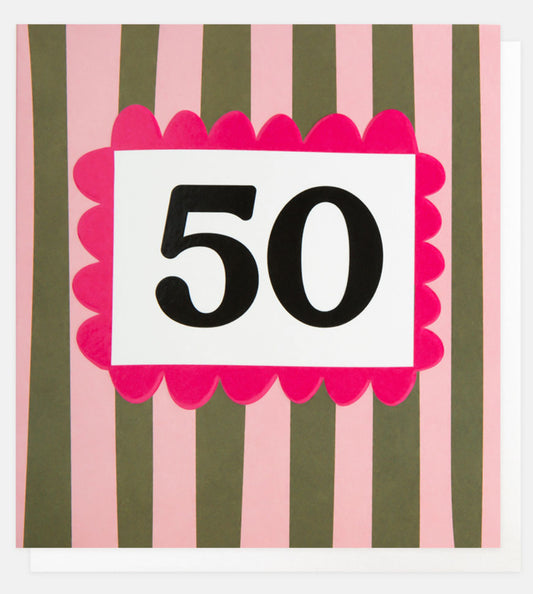 Age 50 Pink Stripes