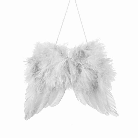 WHITE FEATHER HANGING WINGS