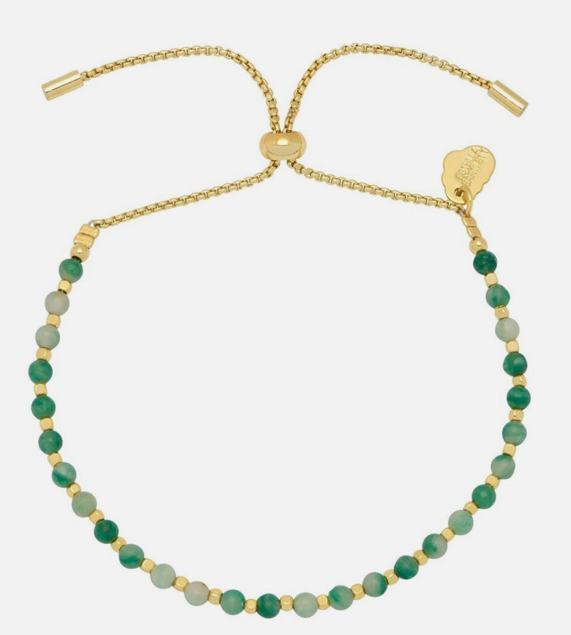 Green Quartz Amelia Bracelet Gold Plated