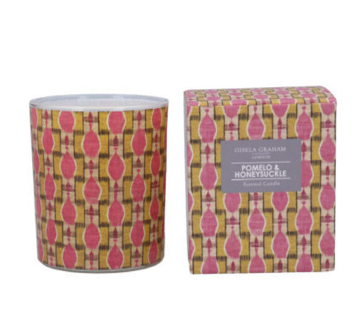 Pink and Yellow Geo Scented Boxed Candle Pot