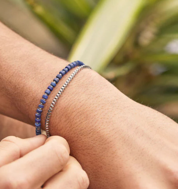 Blue Cord Rondelle Bracelet