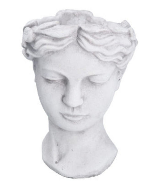 Goddess Head Pot Cover Stone Effect Ex Large