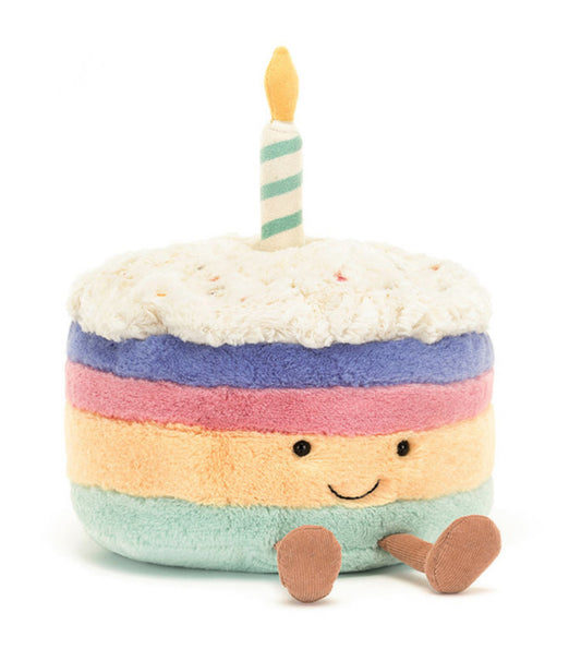 Amuseable Rainbow Birthday Cake