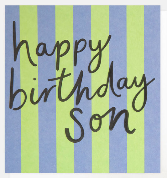 Happy Birthday Son Stripes