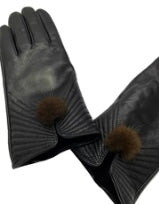 Lined Real Leather Black Gloves