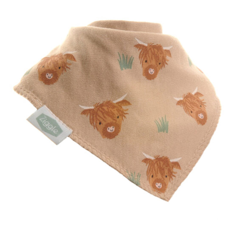 Highland Cow Print Bib