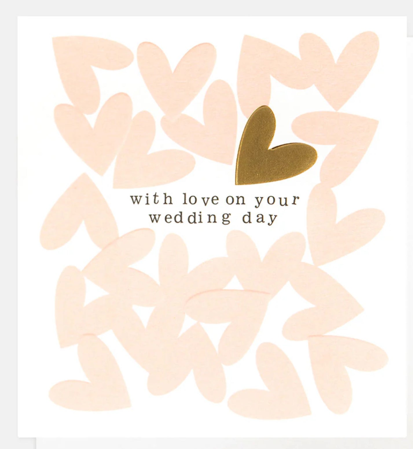 With Love On Your Wedding Day Overlapping Hearts