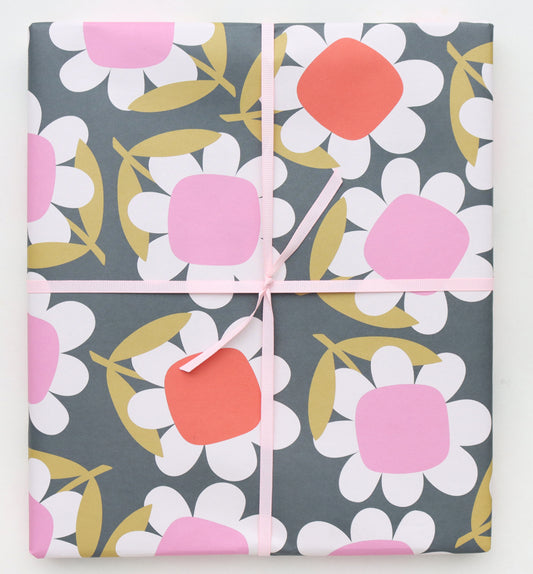 Multi Coloured Flower Gift Wrap