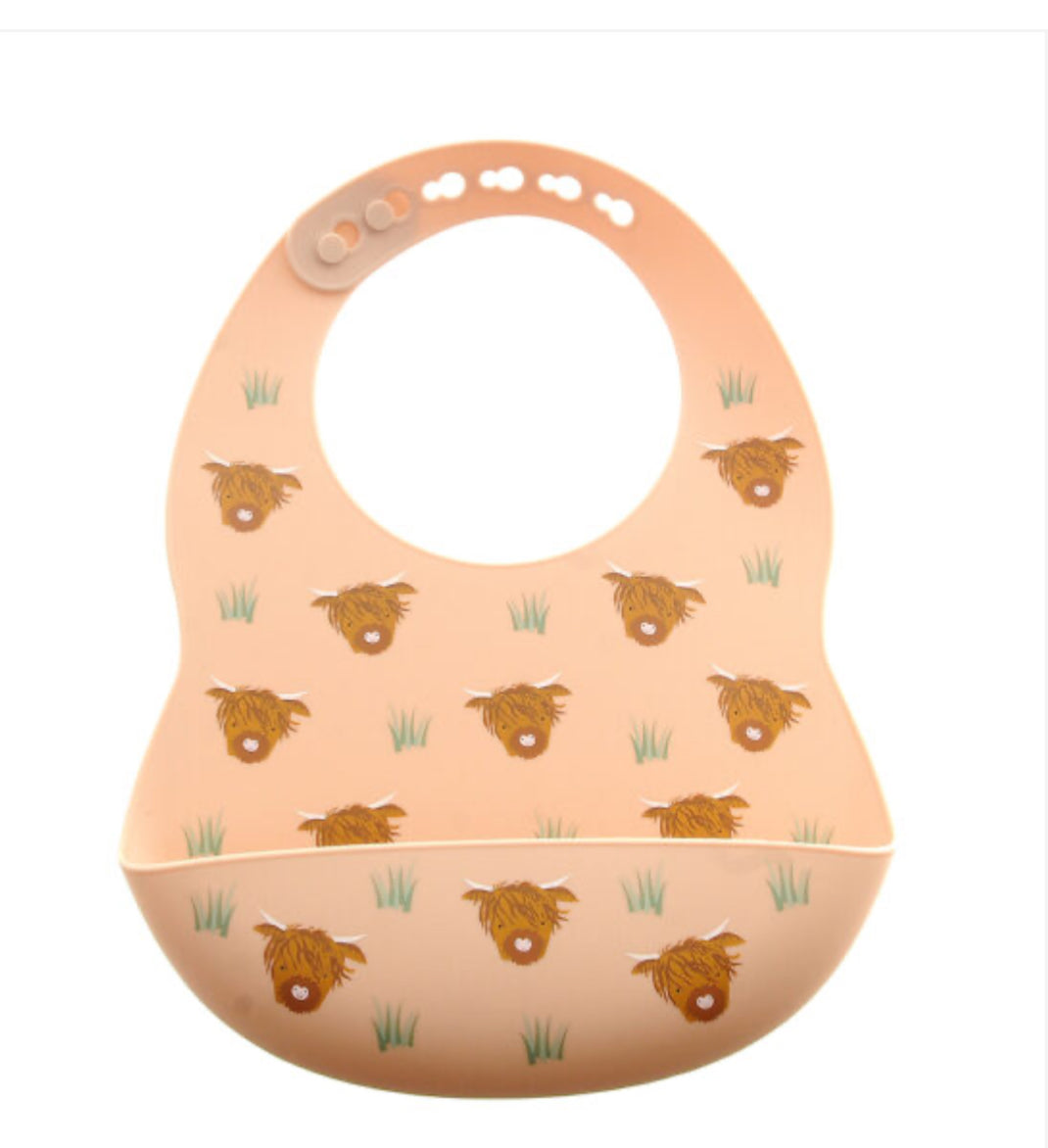 Catch It Silicone Bib Highland Cow