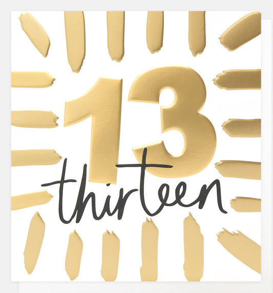 Age 13 Thirteen Today