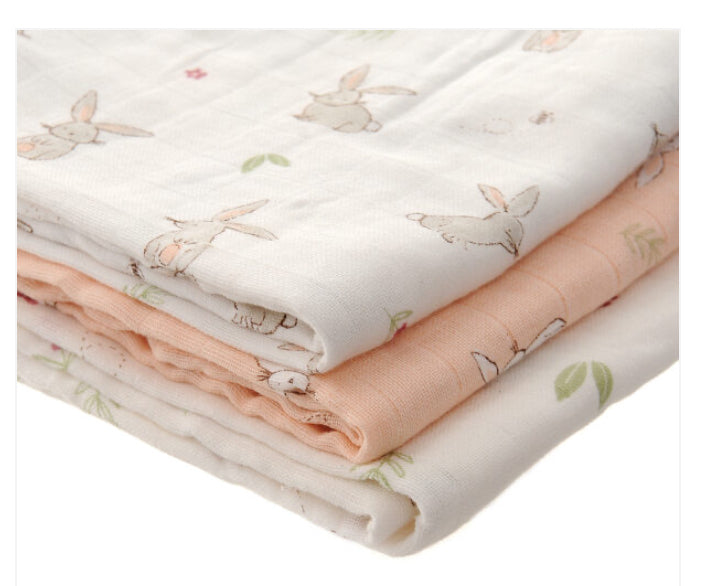 Bunnies Pink Muslin Set