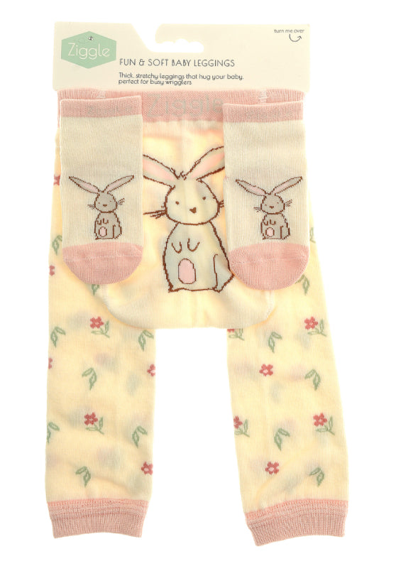 Bunnies Leggings 6-12 Months Cream