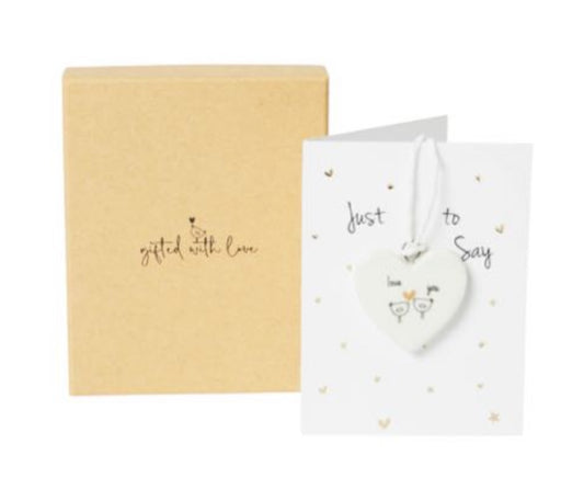 Boxed Ceramic Decoration Love Just to Say